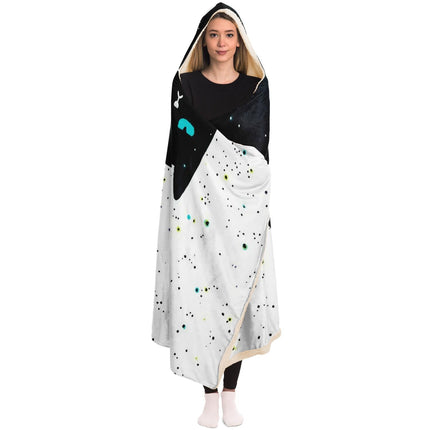 Space Cat Hooded Blanket