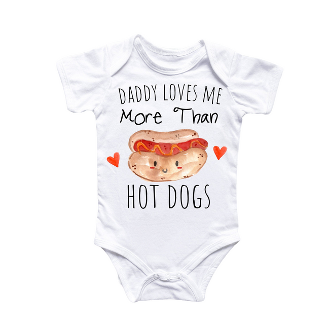 Hot Dog Love - Baby Boy Girl Clothes Infant Bodysuit Funny Cute Newborn