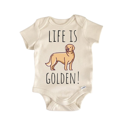 Golden Retriever Dog - Baby Boy Girl Clothes Infant Bodysuit Funny Cute Newborn