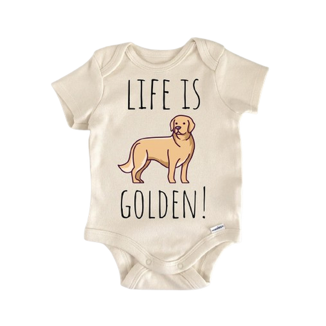 Golden Retriever Dog - Baby Boy Girl Clothes Infant Bodysuit Funny Cute Newborn