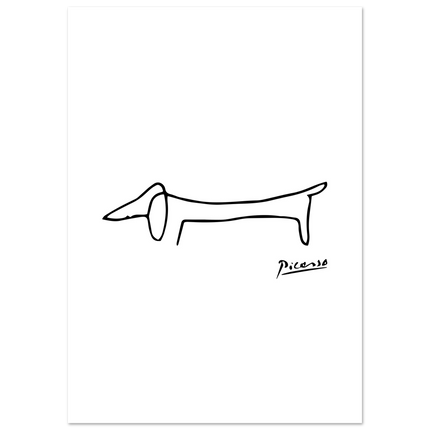 Pablo Picasso Dachshund Dog (Lump) Artwork Poster