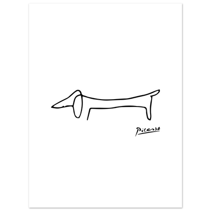Pablo Picasso Dachshund Dog (Lump) Artwork Poster