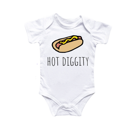 Hot Dog Doodle - Baby Boy Girl Clothes Infant Bodysuit Funny Cute Newborn