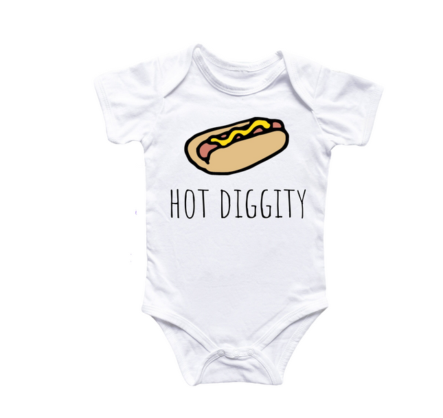 Hot Dog Doodle - Baby Boy Girl Clothes Infant Bodysuit Funny Cute Newborn