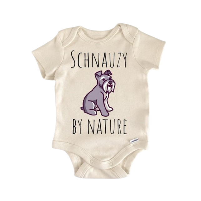 Miniature Schnauzer Dog - Baby Boy Girl Clothes Infant Bodysuit Funny Cute Newborn