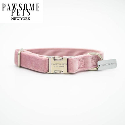 Small - Size Dog & Cat Collar - Pink Velvet