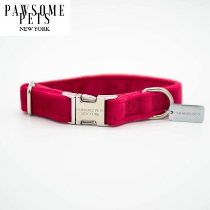Small Size Dog & Cat Collar - Red Velvet