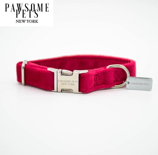 Small Size Dog & Cat Collar - Red Velvet