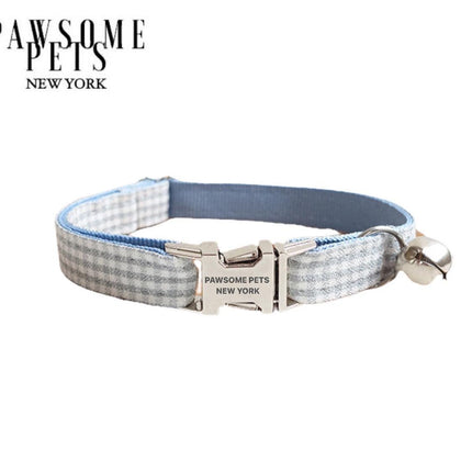 Small Size Dog & Cat Collar - Charcoal Grey Stripe
