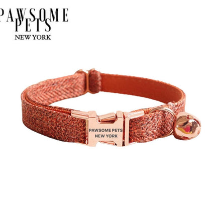 Small Size Dog & Cat Collar - Dark Orange