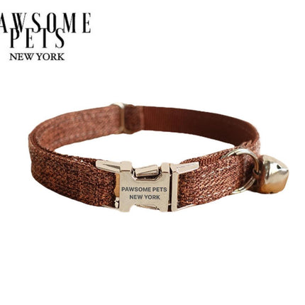 Small Size Dog & Cat Collar - Chestnut Brown