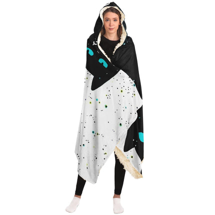 Space Cat Hooded Blanket