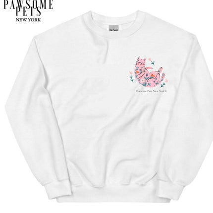 Sweatshirt - Floral Cat(upper Right)