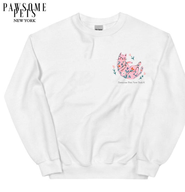 Sweatshirt - Floral Cat(upper Right)