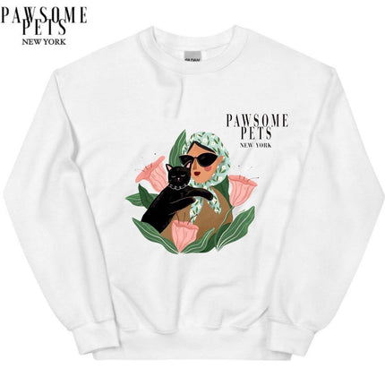 Sweatshirt - Lady With Black Cat