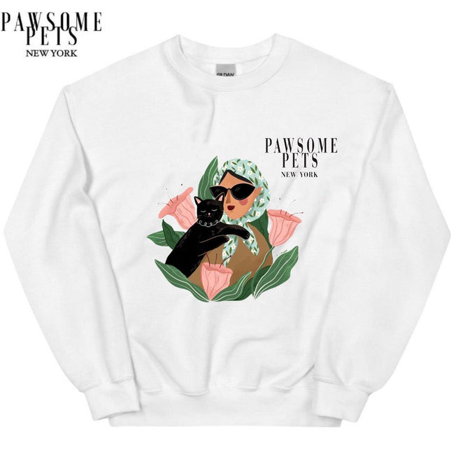Sweatshirt - Lady With Black Cat