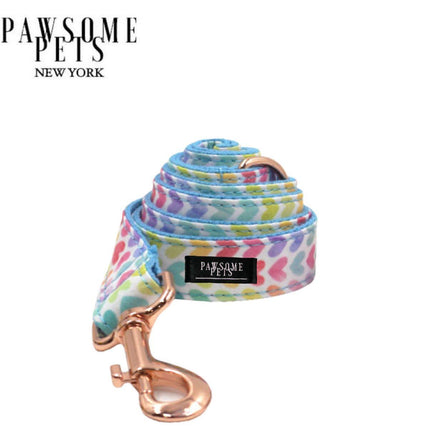 Leash -  Rainbow - Blue - Gold
