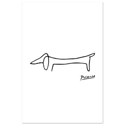 Pablo Picasso Dachshund Dog (Lump) Artwork Poster