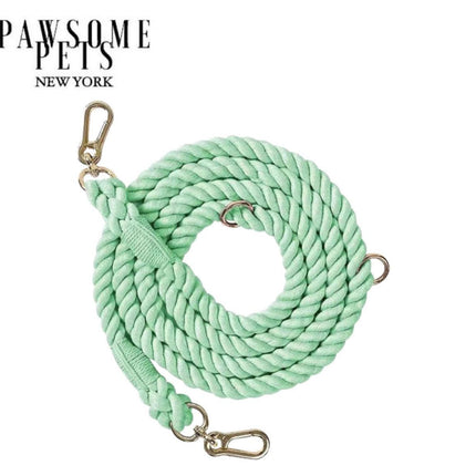 Hands Free Dog Rope Leash - Mint Green