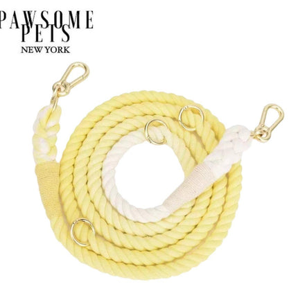 Hands Free Dog Rope Leash - Lemon Squeeze