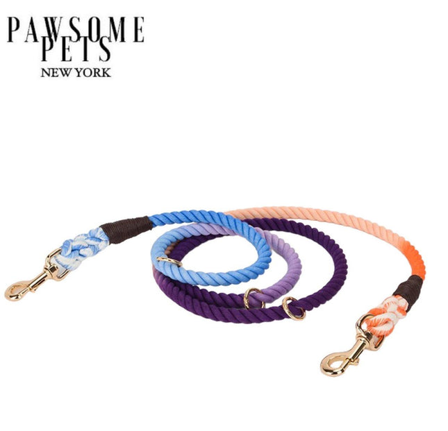Hands Free Dog Rope Leash - Oceanside Rainbow