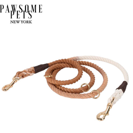 Hands Free Dog Rope Leash - Ombre Brown