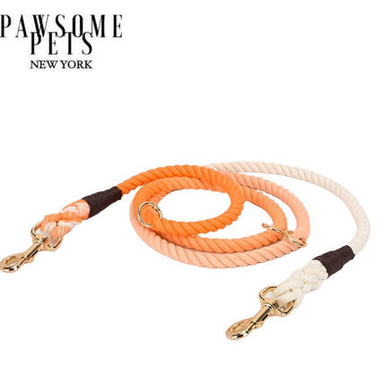 Hands Free Dog Rope Leash - Ombre Orange