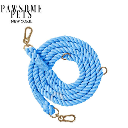 Hands Free Dog Rope Leash - Sky Blue