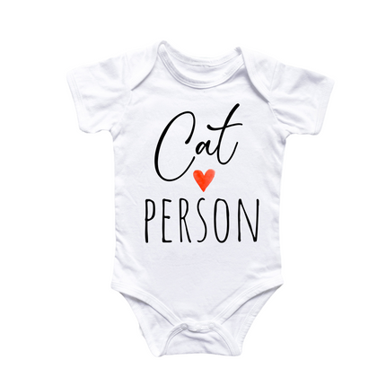 Cat Person Lover - Baby Boy Girl Clothes Infant Bodysuit Funny Cute Newborn