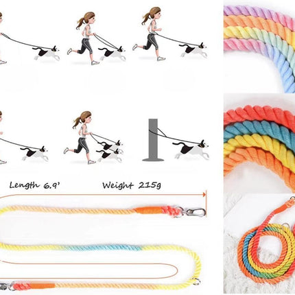 Hands Free Dog Rope Leash - Pink Love
