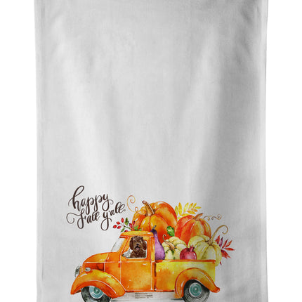 Fall Harvest Labradoodle Kitchen Towel Set of 2