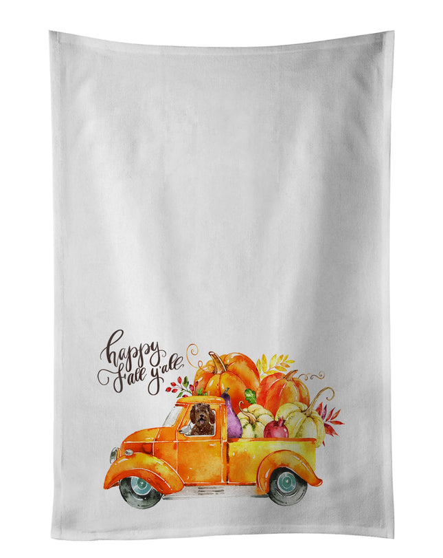 Fall Harvest Labradoodle Kitchen Towel Set of 2