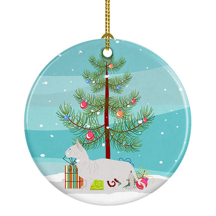 Bambino Cat Christmas Ceramic Ornament