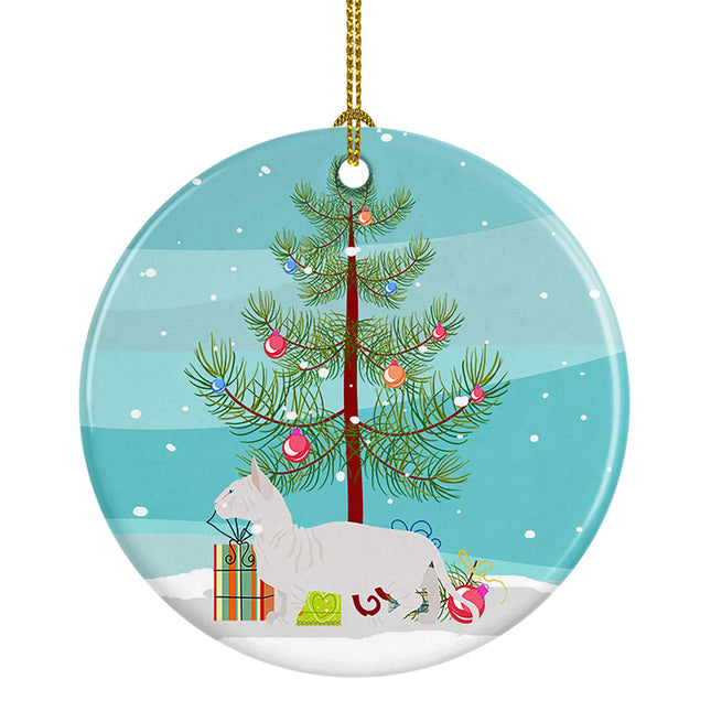 Bambino Cat Christmas Ceramic Ornament