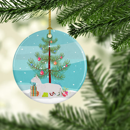 Bambino Cat Christmas Ceramic Ornament