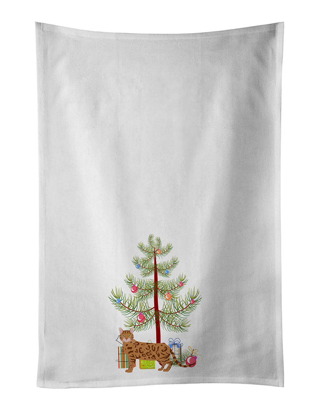 Bengal Cat Christmas Kitchen Towel Set of 2