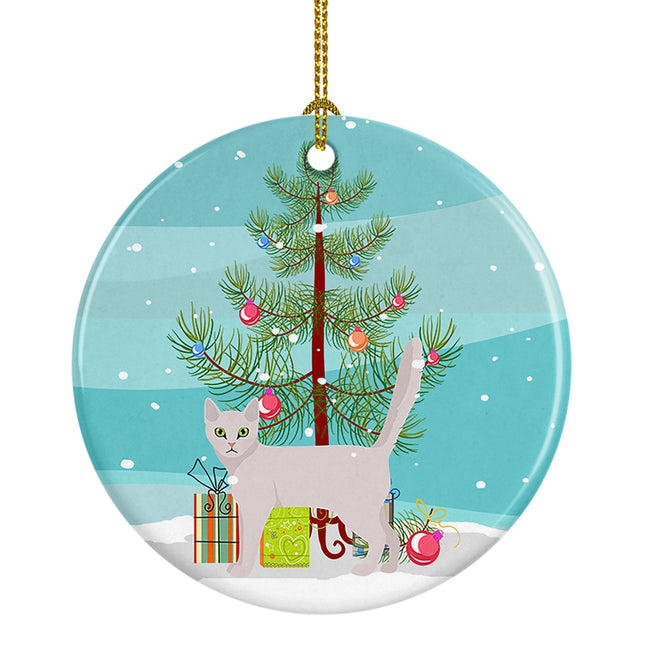 Burmilla Cat Christmas Ceramic Ornament