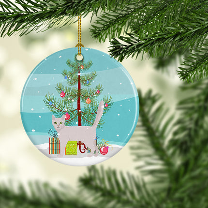 Burmilla Cat Christmas Ceramic Ornament