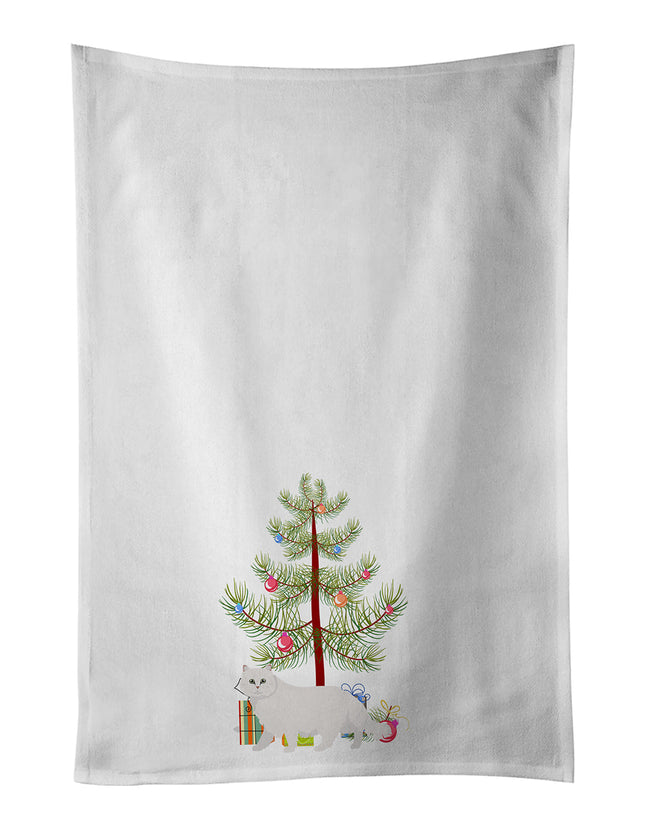Chinchilla Persian Longhair Cat Christmas Kitchen Towel Set of 2