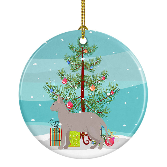 Don Sphynx Cat Christmas Ceramic Ornament