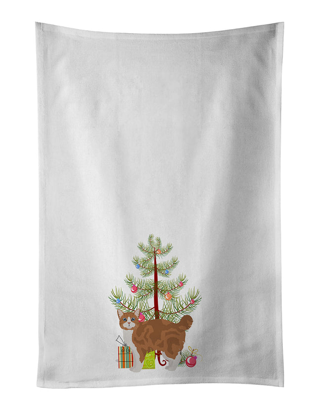 Manx Cat Christmas Kitchen Towel Set of 2