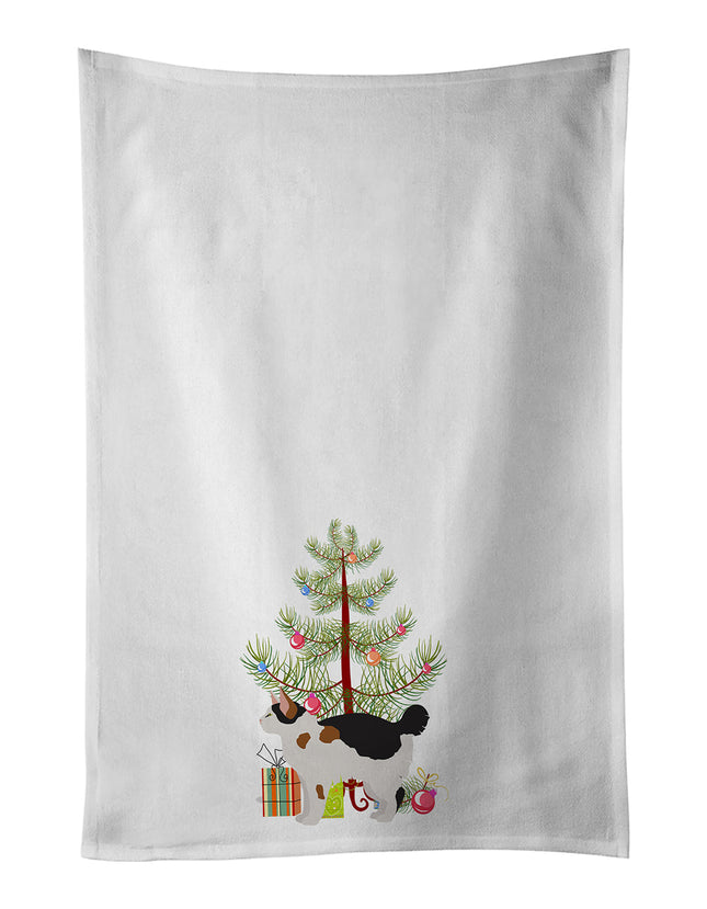 Manx Cat Christmas Kitchen Towel Set of 2