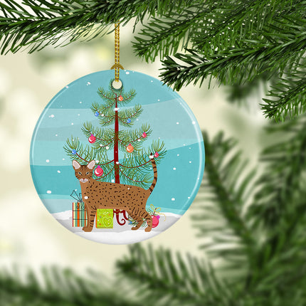 Ocicat Cat Christmas Ceramic Ornament