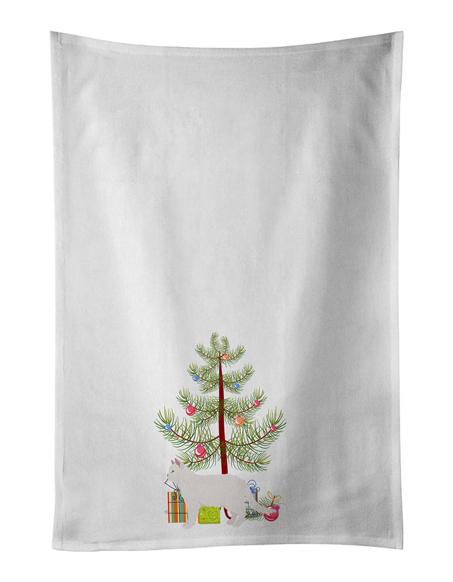 Poodle Cat Cat Christmas Kitchen Towel Set of 2