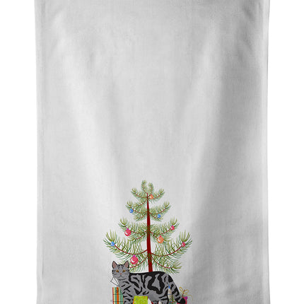 Scottish Straight Cat Christmas Kitchen Towel Set of 2