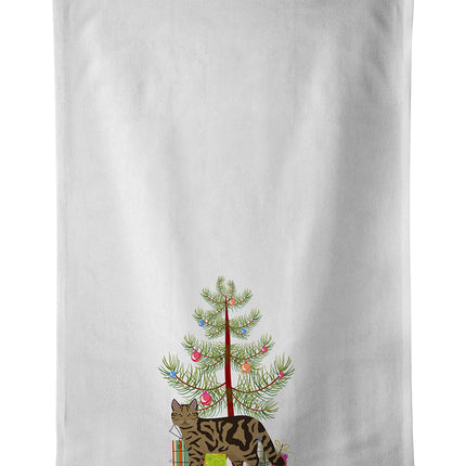 Scottish Straight Cat Christmas Kitchen Towel Set of 2