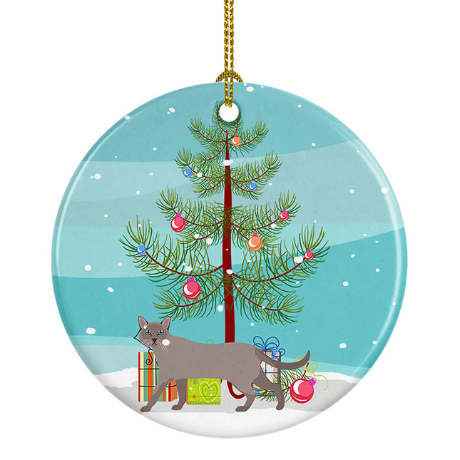 Siamese Traditional Cat Christmas Ceramic Ornament