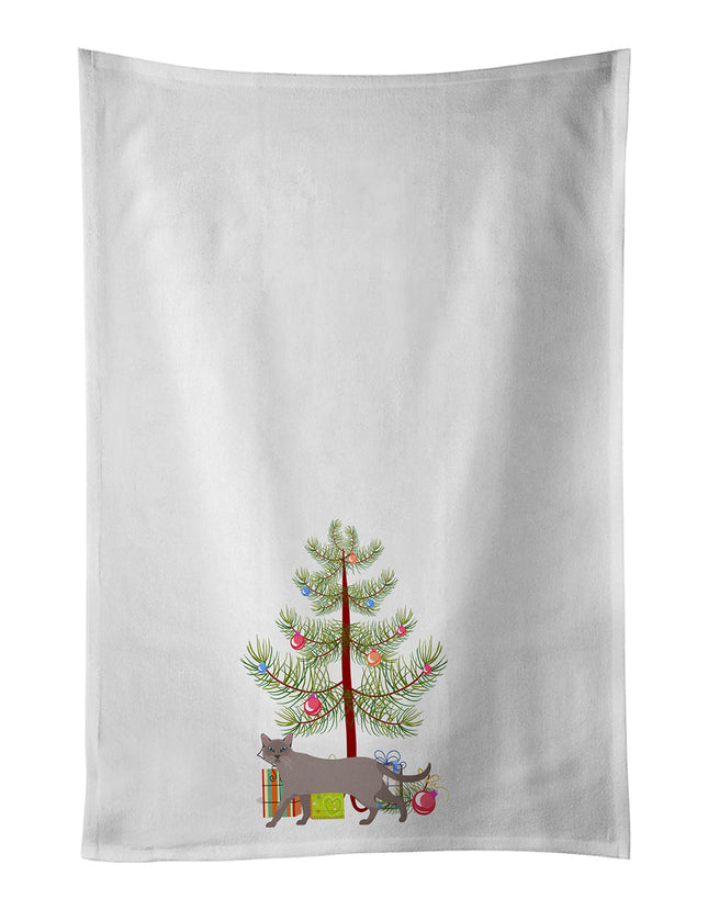 Siamese Traditional Cat Christmas Kitchen Towel Set of 2