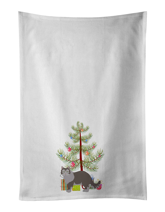 Siberian Forest Cat Christmas Kitchen Towel Set of 2