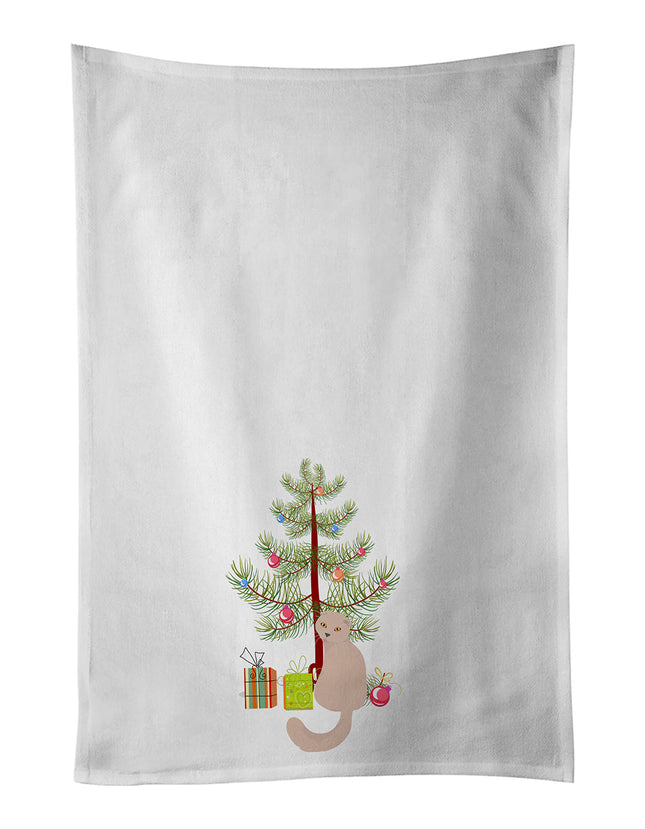 Scottish Fold Cat Christmas Kitchen Towel Set of 2